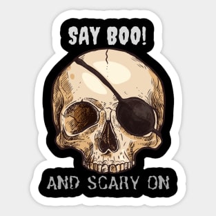 Say boo and scary on Sticker